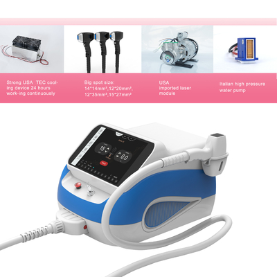 Drie-golf draagbare laserhaarverwijderingsmachine voor salonklinieken Engels taal optie
