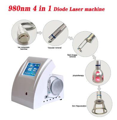 Schoonheidssalon 980nm diode laser machine voor pijnverlichting / vasculaire behandeling