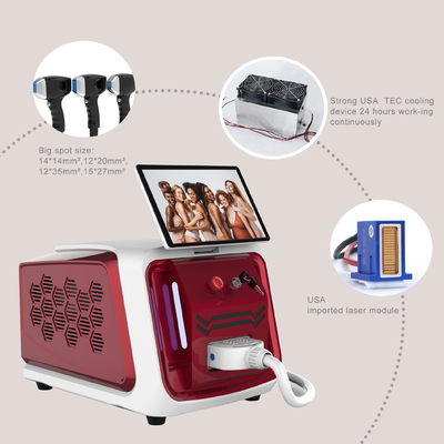 808nm 1064nm 755nm Diode Laser Hair Removal Draagbare schoonheidsmachine met MDSAP