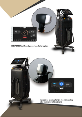 Medische 808nm haarverwijdering schoonheidsapparatuur Vier golflengten diodo laser machine