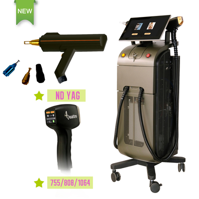 808nm Diode Laser Haarverwijdering Yag Tatoeage Remover Machine voor Depilatie Gezicht Beauty Salon apparatuur