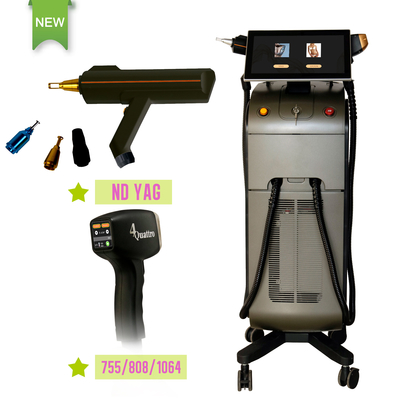 808nm Diode Laser Haarverwijdering Yag Tatoeage Remover Machine voor Depilatie Gezicht Beauty Salon apparatuur