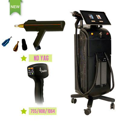 808nm Diode Laser Haarverwijdering Yag Tatoeage Remover Machine voor Depilatie Gezicht Beauty Salon apparatuur