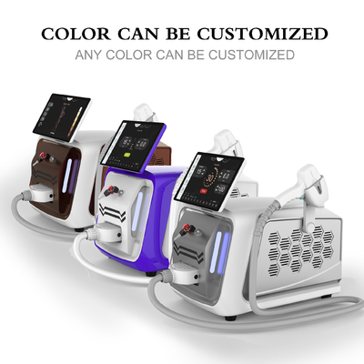 Draagbare NO Q Switch 755nm 808 Nm Diode Laser Hair Removal Machine met optionele vlekgrootte