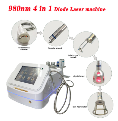 4 in 1 980nm diode laser machine draagbaar voor schoonheidscenters salon