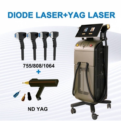 Custom Multifunctionele Beauty Machine 808nm Q Switched Nd YAG Laser voor huidverlichting