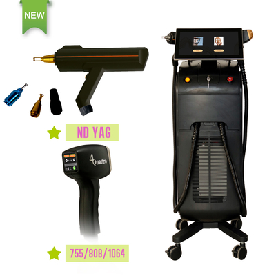 Custom Multifunctionele Beauty Machine 808nm Q Switched Nd YAG Laser voor huidverlichting