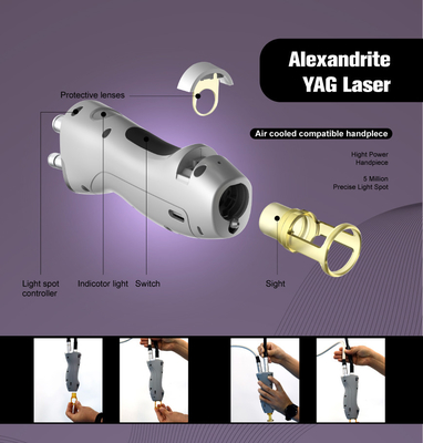 Grote vlekgrootte kaars laser alexandriethaarverwijdering wit haar verwijdering 2000w alexandriet laser apparaat