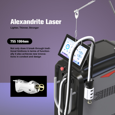Grote vlekgrootte kaars laser alexandriethaarverwijdering wit haar verwijdering 2000w alexandriet laser apparaat