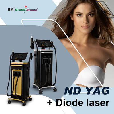 2 in 1 Laser Diode Machine Draagbare en vaste tatoeageverwijdering 810nm 808nm Q-Switched ND Yag Diode Laser 810nm
