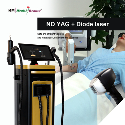 2 in 1 Laser Diode Machine Draagbare en vaste tatoeageverwijdering 810nm 808nm Q-Switched ND Yag Diode Laser 810nm