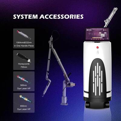 PicoSecond Laser 1064nm 532nm Moedervlek Tattoo Verwijdering Nd Yag Pico Laser Picosecond Picolaser Tattoo Remover Machine